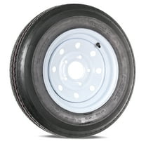 eCustomrim Trailer Tire and Rim 530-12 5.30-12 530x12 Load C 5 Lug White Modular Wheel