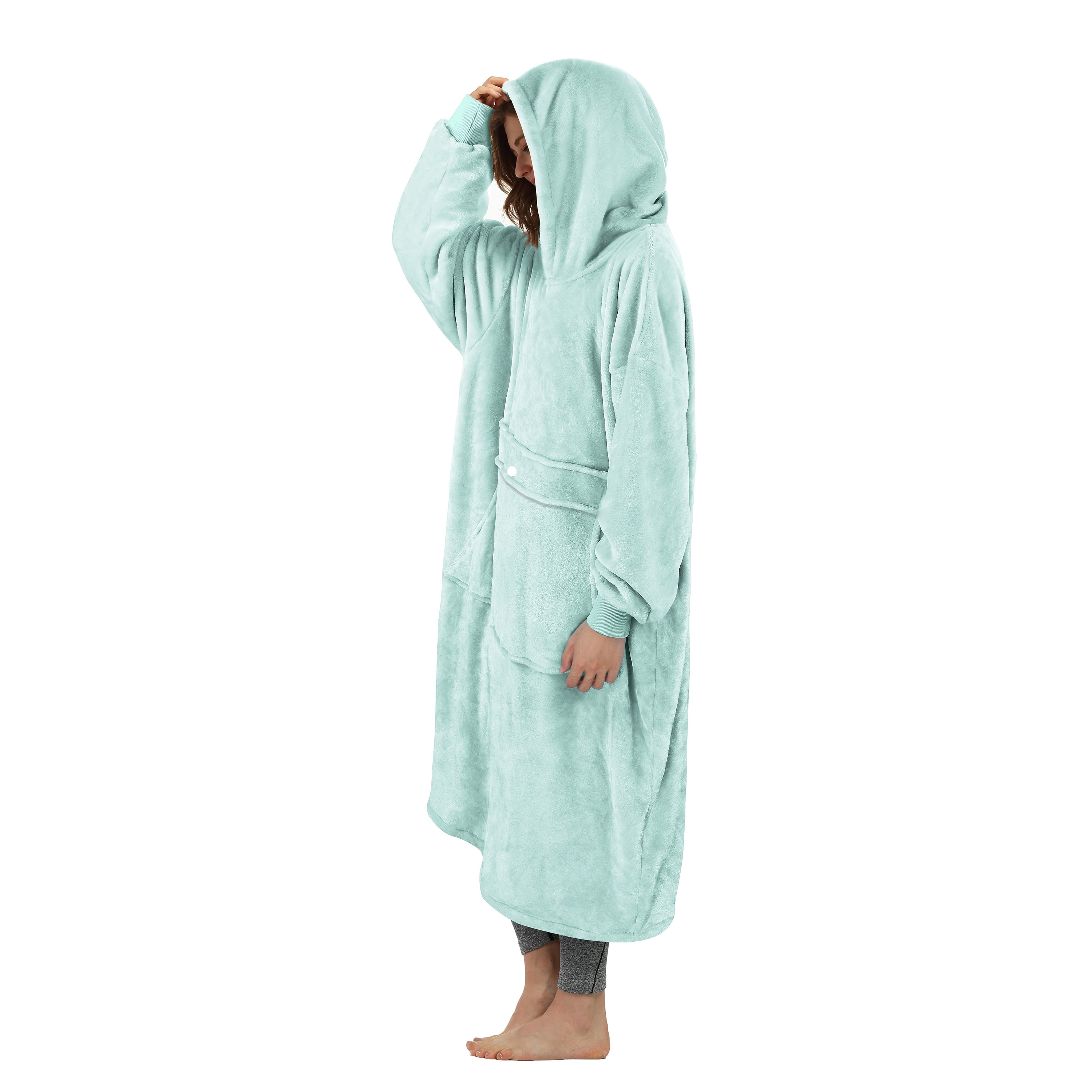 Catalonia Full Body Oversized Blanket Hoodie Sweatshirt, Extra Long Wearable Fleece Pullover, Gift for Adult Men Women Wife Girlfriend