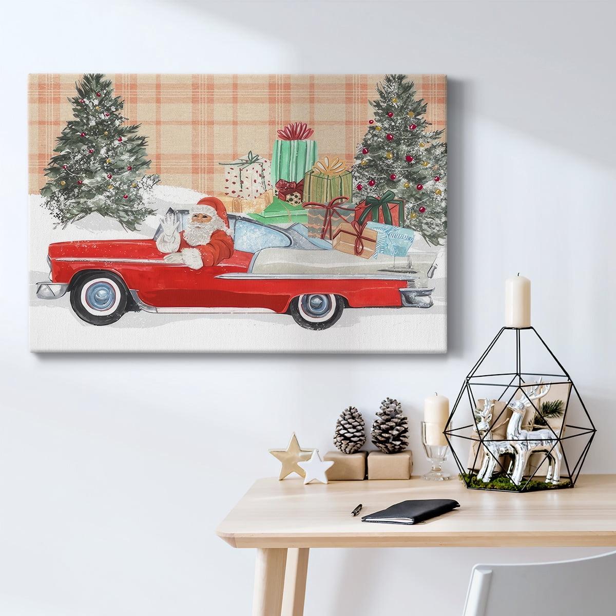 Santa on Wheels Collection A- Gallery Wrapped Canvas