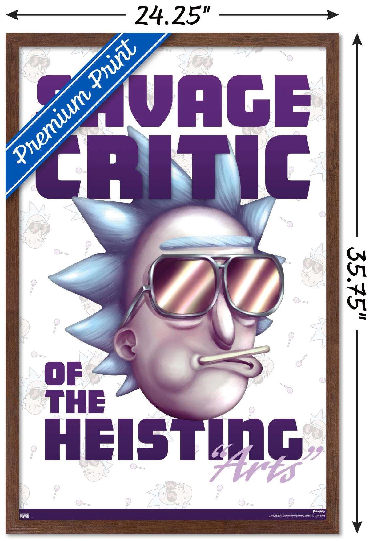 Rick And Morty - Savage Critic Wall Poster, 22.375" x 34", Framed