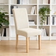 thumbnail image 6 of Dining Chair Covers, Stretch Kitchen Chair Cover, Removable Washable Chair Protector for Home,Restaurant,Banquet,18"x18"x24"(Beige), 6 of 6