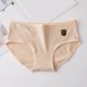 thumbnail image 2 of Gibobby Panty sexy Ajuste Bragas de ropa interior elásticas suaves transpirables de Color sólido a la para mujer(Beige， XXL), 2 of 3