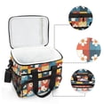 thumbnail image 6 of FORMRS Insulated Cooler Bag 24 Cans Capacity Soft Leakproof Lunch Box with Side Pockets, Yellow Checkered Daisy, 6 of 7
