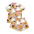 thumbnail image 5 of jiaxiM Womens Pajama Set, Halloween Pjs, Womens Halloween Pajama Sets, Pumpkin Print 2 Piece Outfit, Short Sleeve Top And Shorts, Lightweight Summer Loungewear Sleepwear, 5 of 5