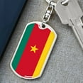 thumbnail image 6 of Cameroon Flag Keychain Dog Tag Stainless Steel or 18k Gold, 6 of 16