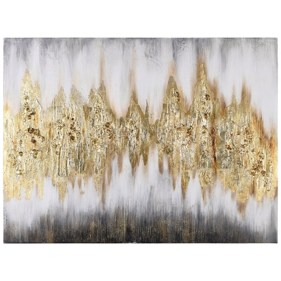 Empire Art Direct Gold Textured Glitter Hand Painted Canvas Wall Art by Martin Edwards, 30" x 40"