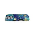 thumbnail image 4 of DesignSkinz Scratch-Resistant Hard Slim Case Compatible with iPhone 16 (Compatible with MagSafe) - Gold Flaked Teal Oil, 4 of 9