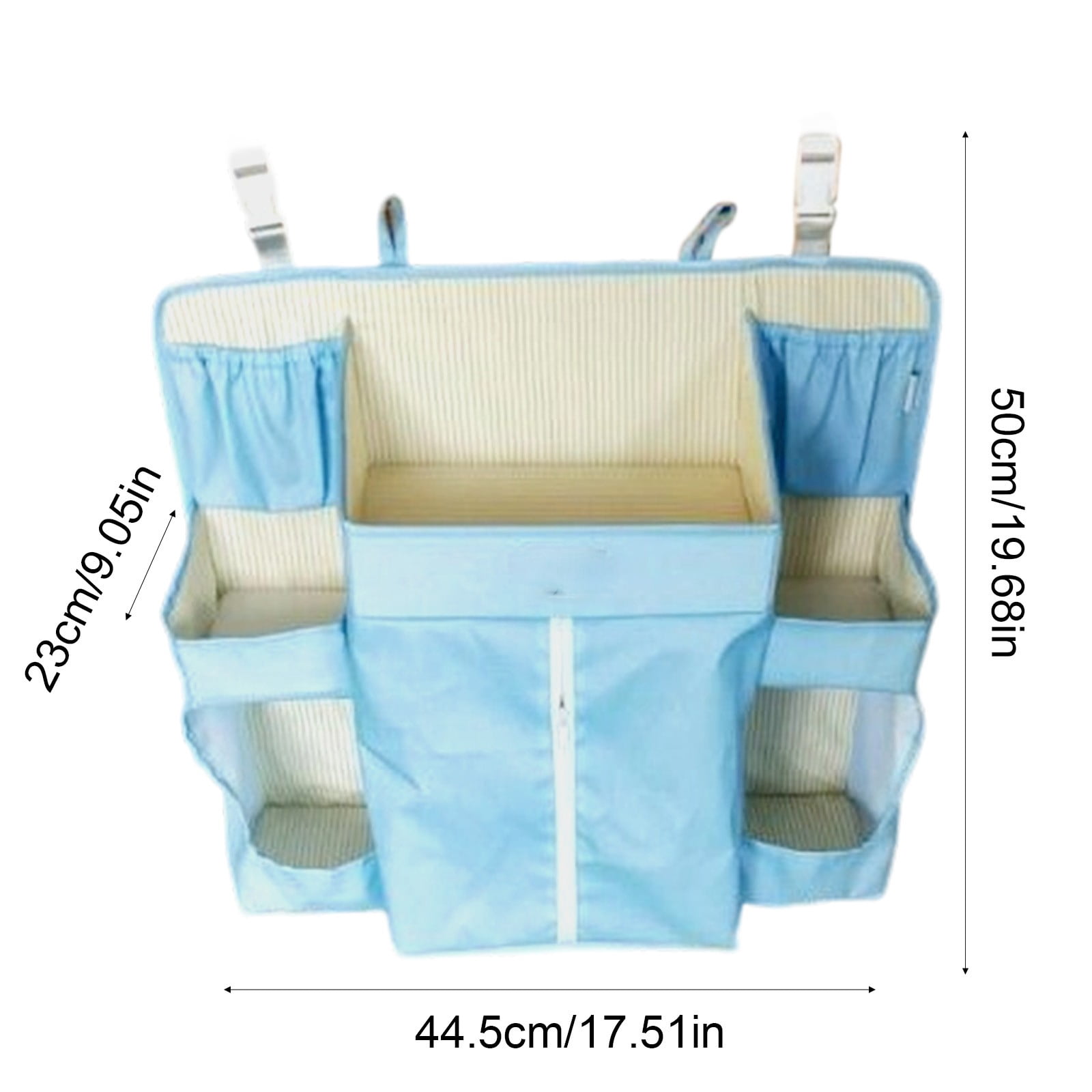 Multifunctional Washable Diaper Hanging Bag, Multiple Layer Baby Bed Diaper Stacker Organizer for Toy Diapers Essential for Bedroom Bathroom Office Kitchen