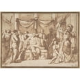 thumbnail image 2 of Jean-François-Pierre Peyron 14x11 Gold Ornate Wood Frame and Double Matted Museum Art Print Titled - The Death of Seneca (ca. 1773), 2 of 4