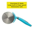 thumbnail image 3 of Tasty Classic Jumbo Pizza Cutter Wheel with Stainless Steel Blade and Blade Guard, Tasty Blue, 3 of 6
