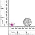thumbnail image 3 of Gem Stone King 10K White Gold Pink Created Sapphire and Lab Grown Diamond Engagement Ring for Women | 2.65 Cttw | Oval 8X6MM | Gemstone September Birthstone | Size 5, 3 of 3