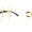 Yellow Gold, variant on Cougar OG Gangster Rapper Clear Lens Rimless Wood Buffs Eyeglasses Light Gold