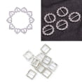 thumbnail image 2 of CIMAXIC 30pcs Heart / Round / Square Shape Ribbon Buckle Sliders for DIY Craft Wedding Invitation (Silver),0.87"X0.79"X0.08", 2 of 4