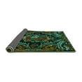 thumbnail image 2 of Ahgly Company Indoor Rectangle Medallion Turquoise Blue French Area Rugs, 2' x 5', 2 of 4