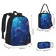thumbnail image 2 of Disketp Deep Sea Glowing Fishes Mochila Estampada de Gran Capacidad con Lonchera y Estuche, Set de 3 Piezas para Estudiantes, 2 of 7