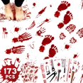 thumbnail image 1 of Calcomanías de suelo con huellas de sangre para Halloween y tatuajes, 173 unidades, 1 of 8