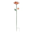 thumbnail image 2 of NANDIYNZHI Bird Bath,Metal Flower Shaped Ground Insert Bird Bath,Bird Bath For Outside,Small Bird Bath,Standing Bird Feeder For Garden Yard Outdoor Decor,Birdbaths For Outdoors,Orange, 2 of 4