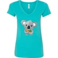 thumbnail image 3 of Inktastic Cute Koala Bear Women's V-Neck T-Shirt, 3 of 5