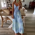 thumbnail image 2 of Viikei Sleeveless Dress Summer Dresses for Women Plus Size Dresses Clearance Fashion Plus Size Tie-dye Print Sleeveless V-Neck Camisole Long Dress, 2 of 9