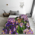 thumbnail image 5 of Fuzoiu butterflies and Gardens Print Ultra-Soft Micro Fleece Blanket,All Seasons Flannel Throw, Lightweight Blanket for Bed, Sofa, Couch, Movie Night, Camping, and Travel-80"x60", 5 of 7