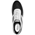 thumbnail image 3 of Michael Kors Women's Allie Trainer Leather Metallic Sneakers Shoes Black Silver (7.5), 3 of 3