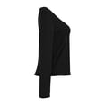 thumbnail image 4 of Playera George para Mujer, Escote V Profundo Manga Larga Negro Talla M, 4 of 4