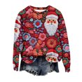 thumbnail image 4 of Buigttklop S Women'S Casual Long Sleeve Sweatshirt Crewneck Vacation Christmas 3D Digita Printing Cute Loose Fit Pullovers Tops, 4 of 4