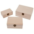 thumbnail image 2 of Retro Wooden Storage Box Plain Wood With Lid Multifunction Hinged Boxes Packing Jewelry Handmade Case Box Home Storage Tools ﻿, 2 of 10
