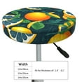 thumbnail image 4 of Balery Fresh Orange Velvet Round Bar Chair Cushion Cover Adjustable, Protects From Scratches And Stains, Soft & Washable Ideal For Wooden And Metal Stools - 12 Inch, 4 of 7