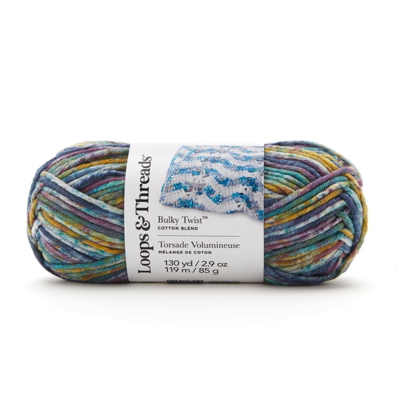 Loops & Threads Fruit Bulky Twist Multi Yarn - Bulky Weight Yarn for Knitting, Crochet, Weaving, Arts & Crafts, 15 Pack
