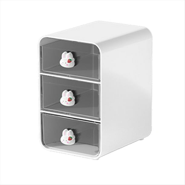 Organizador de Maquillaje de 3 Niveles, Caja de Almacenamiento de CosméTicos, Organizador de Encimera de BañO, Organizador de Escritorio con Cajones -B