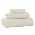 thumbnail image 2 of Superior Destin Viscose Cotton Blend Medium Weight 3 Piece Towel Set, Beige, 2 of 11
