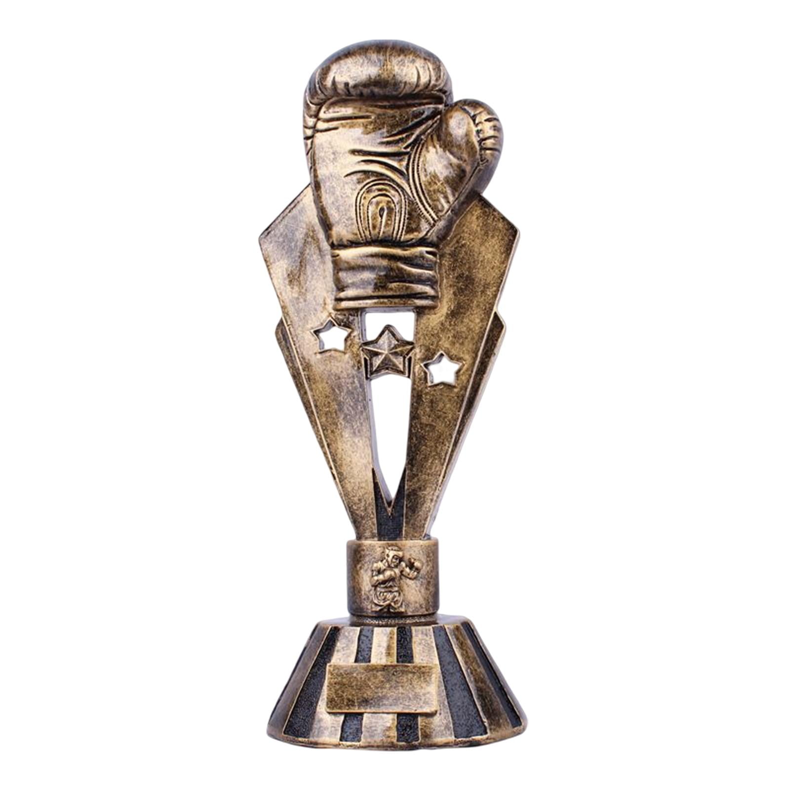 Boxing Glove Trophies Boxing Awards Resin Figurine Statue Rewards for Office Bronze