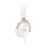 HyperX Cloud III – سماعة ألعاب سلكية، كمبيوتر شخصي، PS5، Xbox Series X|S، برامج تشغيل بزاوية 53 مم، صوت مكاني DTS، رغوة ذاكرة، إطار متين، ميكروفون فائق الوضوح مقاس 10 مم، USB-C، USB-A، 3.5 مم – أبيض/وردي