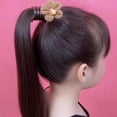 thumbnail image 3 of XWSHYW Cortapelos Cable Telefónico de Alta Calidad, Lazo para El Cabello con Flores, Diadema, Lazo para El Cabello Femenino, Cuerda para El Cabello, 3 of 4