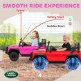 thumbnail image 6 of Qaba 12V Kids Electric Ride on Truck, Land Rover Licensed Battery Powered Toy Car w/ Remote Control, Dual Motors, Spring Suspension, Pink, 6 of 10