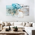 thumbnail image 3 of Elephant Stock Blue Liquid Marble Abstract Wall Art - Horizontal Multi Panel Canvas - Living Room Wall Decor - Abstract Multi Panel - Blue And Gray Decor - 84" x 54", 3 of 8