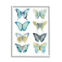 Stupell Varied Butterflies Insect Patterns Animals & Insects Painting White Framed Art Print Wall Art
