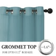 thumbnail image 3 of PrimeBeau Semi Sheer Linen Curtains Light Filtering Grommet Draperies, 52" x 96" , 2 Panel Set, Turquoise, 3 of 8