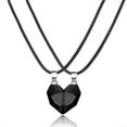thumbnail image 2 of Nsxcdh Couple Magnetic Heart Necklaces Wish Stone Pendant Collarbone Chain Adjustable Clasp Durable Girlfriend Romantic Gift Jewelry Christmas Gifts for Grandkids and Women, 2 of 2