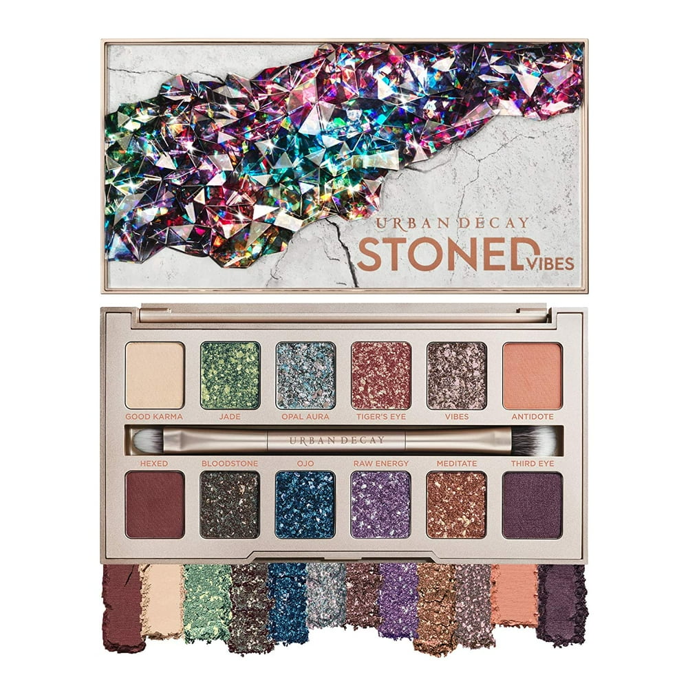 Urban Decay Stoned Vibes Eyeshadow Palette, 12 Shimmer + Matte Shades SuperCreamy Vegan