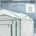 thumbnail image 4 of EAGLE PEAK 6.6x6.6 ft Hexagon Pop up Greenhouse, Portable Walk-in Grow Tent, All-Weather Plant Shelter, White, 4 of 10