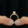 thumbnail image 6 of Rosec Jewels Moissanite Solitaire Engagement Ring 1 Ct - Vintage Style Ring (6X8 mm Pear Shape, D-VS1 Grade), 10K Yellow Gold, US 5.00, 6 of 8