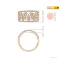 thumbnail image 4 of ANGARA Natural Inspired Diamond Anniversary Ring in 14K Rose Gold for Women (Size-2.6mm| Color-K| Clarity-I3) | April Birthstone, Anniversary, Jewelry Gift for Women | Natural Diamond Ring, 4 of 8