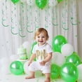 thumbnail image 3 of Bearachild 6x colgante en forma de remolino, buen efecto de demostración para cumpleaños, aniversario, guirnalda colgante de colores vibrantes Kits de decoración para fiestas Verde oscuro, 3 of 6