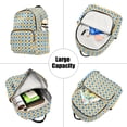 thumbnail image 5 of JIALIOU Mini Backpack Purse for Women Quilted Casual Daypack Small Travel Shoulder Bag, Blue Yellow Block, 5 of 7