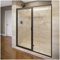 Basco Dlxh35a5872xp Deluxe 72-1/8" High X 58" Wide Pivot Framed Shower Door - Bronze