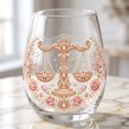 thumbnail image 7 of SLYNSHome Stemless Wine Glass With Vintage Embroidery Style, Astrology Horoscope Printed Wine Cup, Zodiac Sign Drinkware Gift, 7 of 7