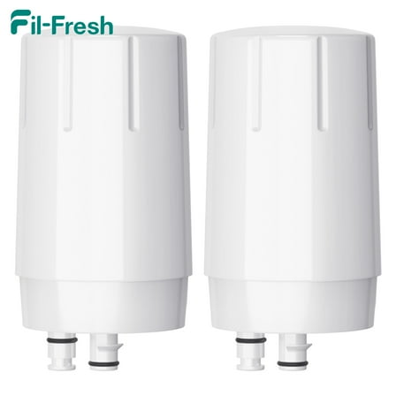 Fil-fresh 2-Pack Faucet Water Filter, Replacement for Brita Faucet Brita Faucet Water Filter, FR-200, FF-100, Brita 36311 On Tap Faucet Filter System, BPA-Free, 4-Month/100 Gallon, White