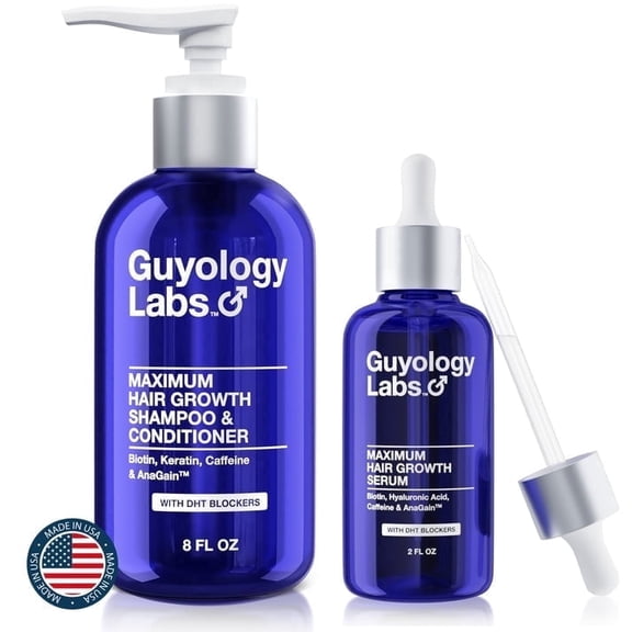 Biotin Hair Growth Serum, Shampoo and Conditioner - 1 Month Supply - For Men, Women and All Types of Hair - Anti Thinning Hair - Anti Hair Loss